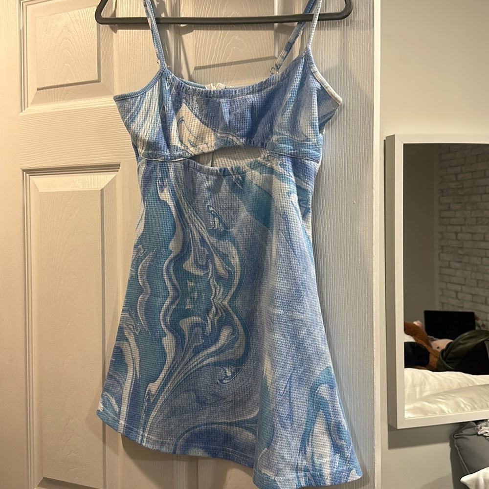 Cider marble print mini dress